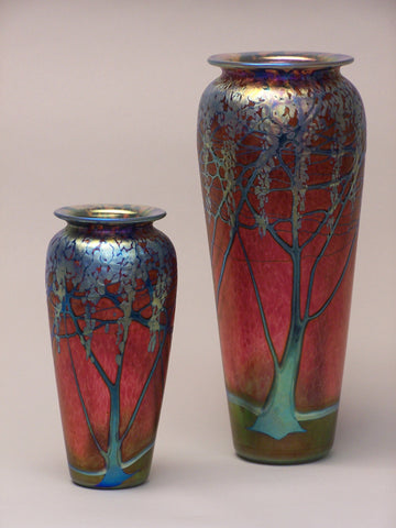 Ruby Wisteria Vase
