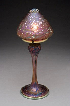 Small Ruby Cypriot Closed Shade Lamp