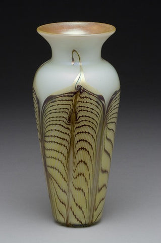 Opal Gold Double Feather Vase