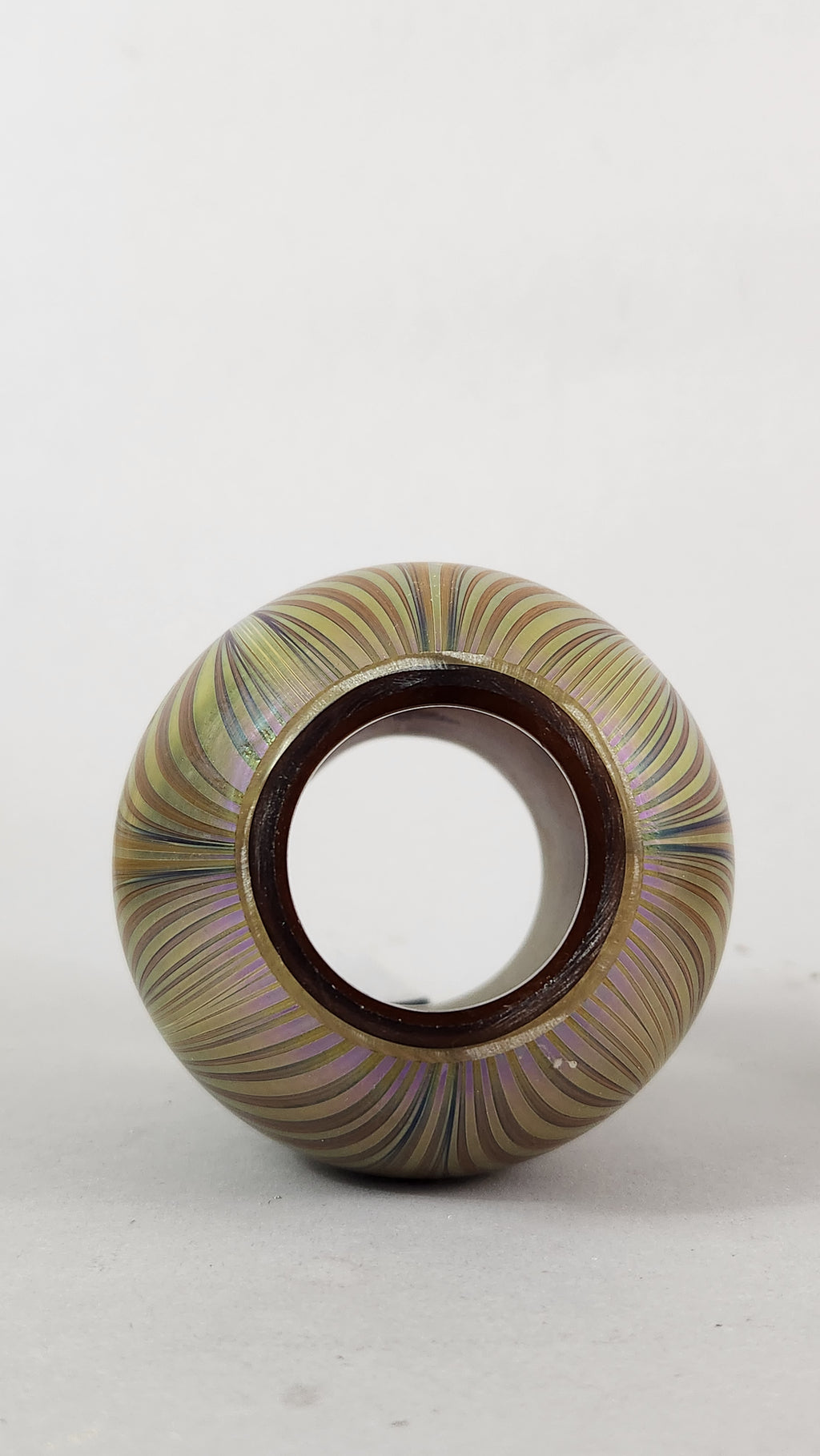 Gold Favrile with Amber Feather 2.25" Fitter lamp shade