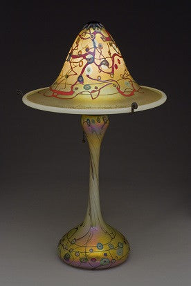 Large Gold Murrini Flared Shade Lamp