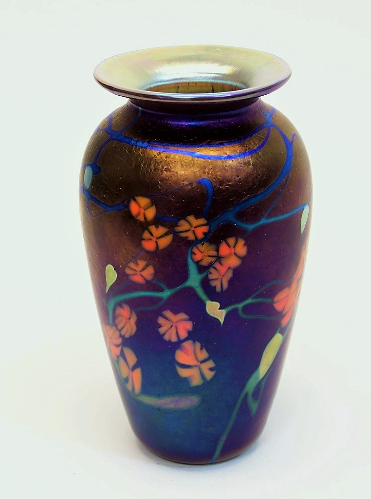 Amber California Poppy Cabinet Vase