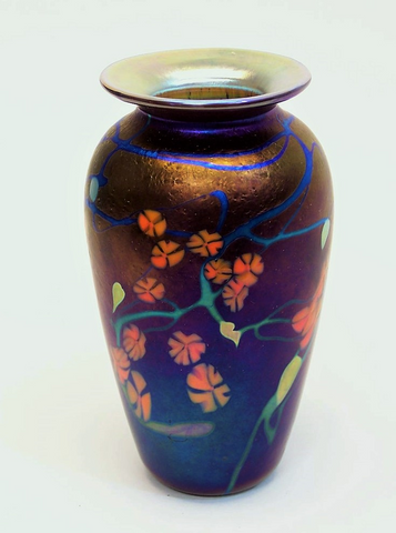 Amber California Poppy Cabinet Vase