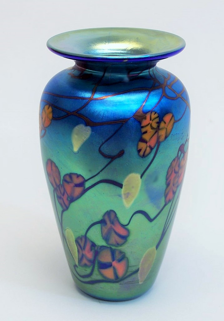 Blue California Poppy Cabinet Vase
