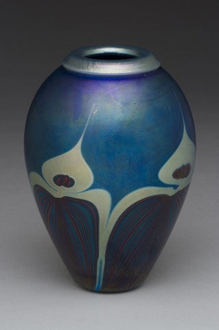 Blue Peacock  Medium Vase
