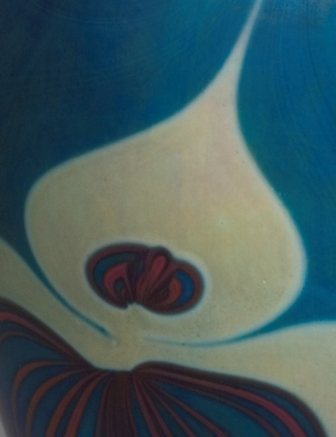 Blue Peacock  Medium Vase