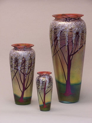 Gold Cherry Blossom Vase