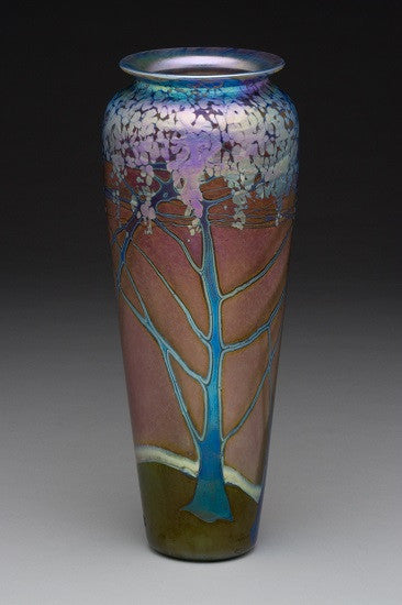 Ruby Wisteria Vase