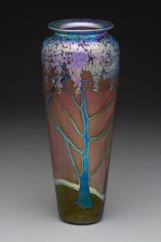 Ruby Wisteria Vase