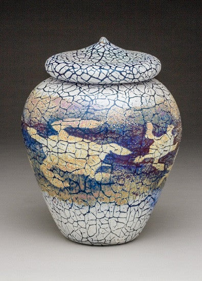 Magnum Blue Pompeii Turtle Lidded Jar