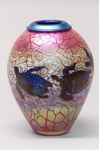 Red Pompeii Turtle Medium Vase