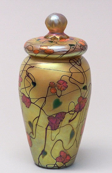 Small Gold California Poppy Lidded Jar